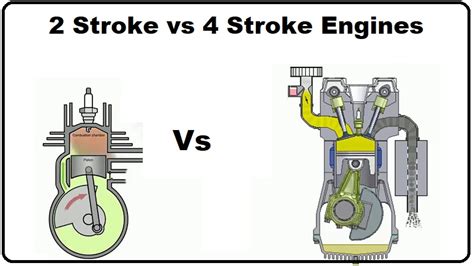 Infographic comparing 2-stroke and 4-stroke engines in lawnmowers