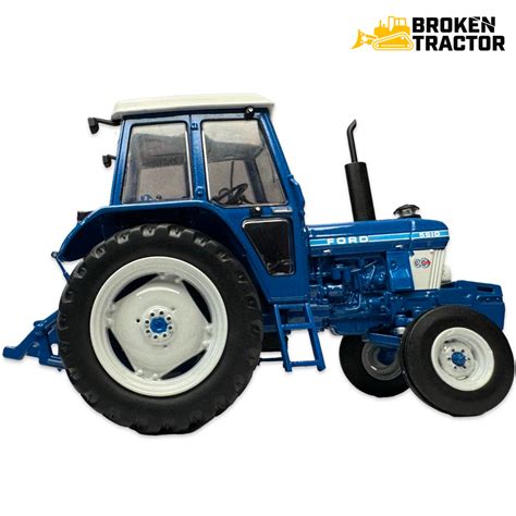 Infographic or technical drawing showing key dimensions of the Ford 5610 tractor