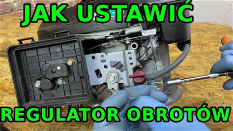 Schemat działania regulatora obrotów w silniku kosiarki spalinowej