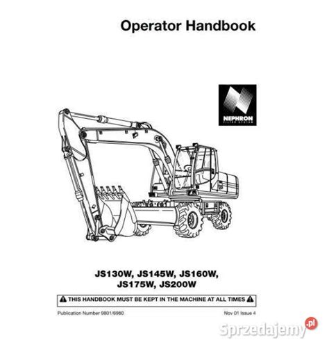 Instrukcja obsługi koparki gąsienicowej JCB JS