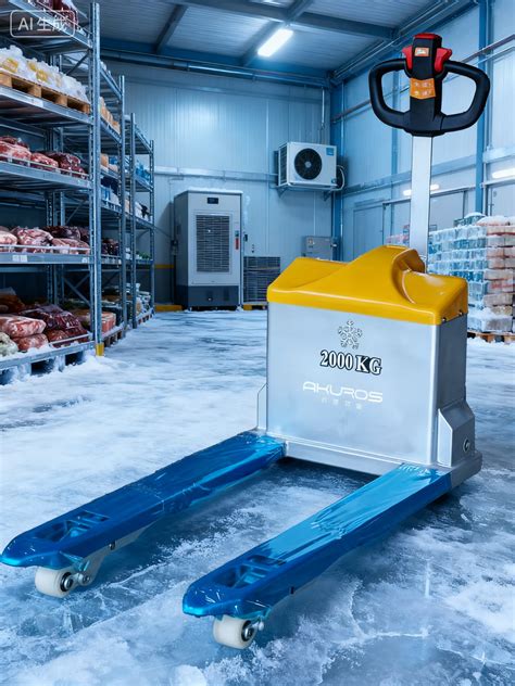 Thematic photo of an electric pallet truck in a warehouse environment