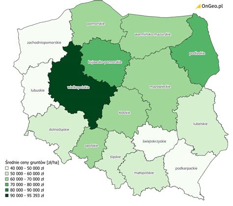 Mapa pokazująca rozległe obszary gruntów rolnych Kombinatu Rolnego Kietrz