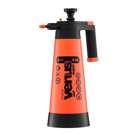 The Kwazar Venus Super 360 1.5l handheld sprayer in action, showing its ergonomic design and fine mist spray for plant care.