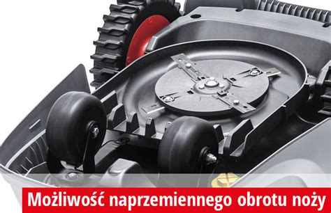 Ilustracja przedstawiająca regulację wysokości koszenia w robocie AL-KO Robolinho