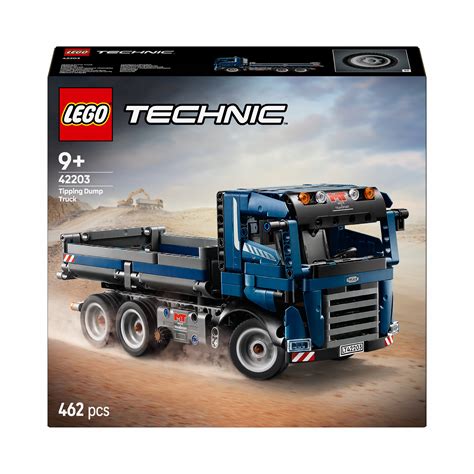 Zestaw LEGO Technic 42203 Wywrotka z przechylaną skrzynią w akcji na placu budowy