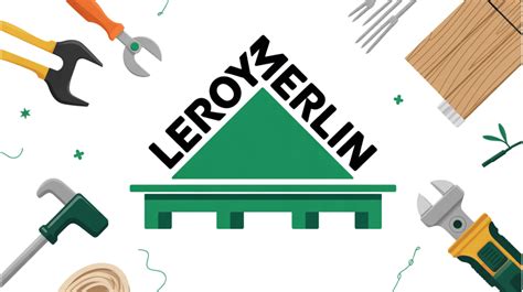Ilustracja historyczna z logo Leroy Merlin i pierwszymi produktami Sterwins