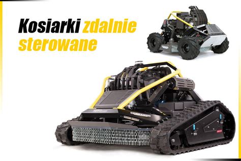 Schemat budowy kosiarki zdalnie sterowanej z napędem hybrydowym i gąsienicowym