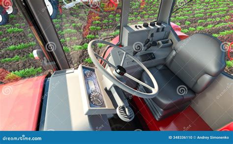 Interior view of a Valmet tractor cabin