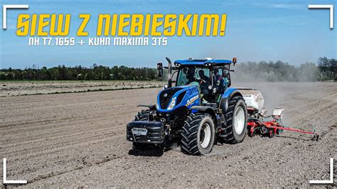 Zasiew kukurydzy siewnikiem punktowym na polu