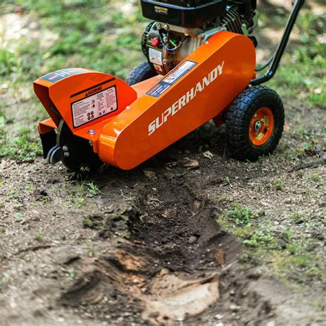 Thematic photo of a stump grinder at work