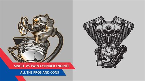 Infographic comparing different types of tractor engines (single, twin, triple cylinder) with their pros and cons