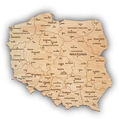 mapa z zaznaczonymi lokalizacjami miast i wsi w Małopolsce