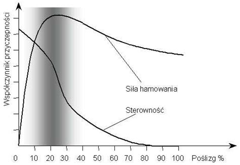 Wykres diagnostyczny sił hamowania na rolkach