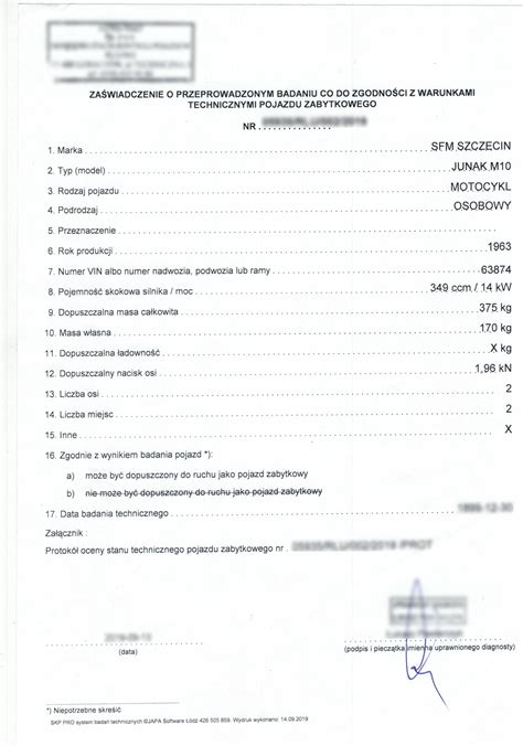Schemat potwierdzania zgodności pojazdu z normami emisji spalin