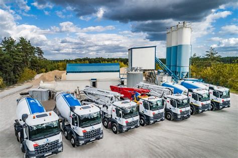 Przykłady nowoczesnych betonomieszarek różnych producentów