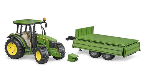 Model traktora John Deere z przyczepą