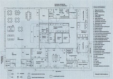 schemat układu pomieszczeń w lokalu 