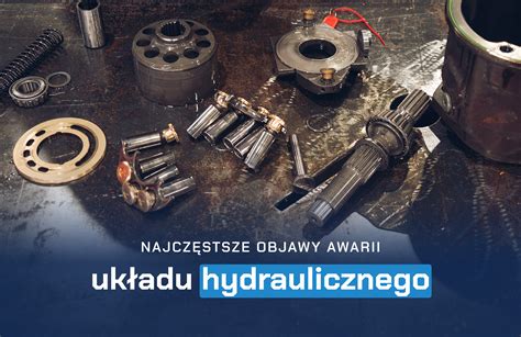 Infografika przedstawiająca objawy zapowietrzonego układu hydraulicznego: hałas, drgania, powolna praca