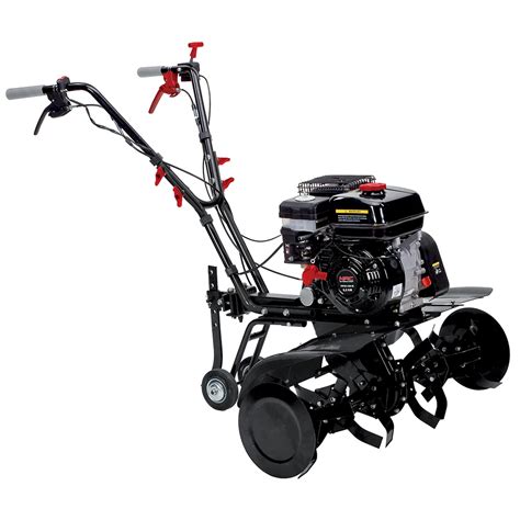 Photo of NAC TIP80-CR950 garden tiller with various attachments