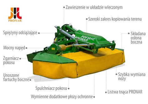 zdjęcie kosiarki dyskowej bocznej Pronar PDT300C z kondycjonerem