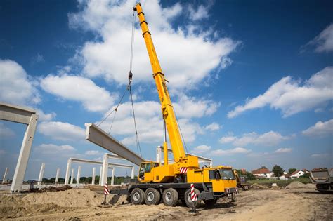 Thematic photo of a large mobile crane on a construction site