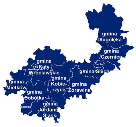 Mapa powiatu inowrocławskiego z zaznaczonymi punktami sprzedaży maszyn rolniczych