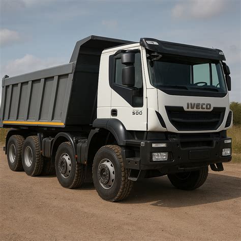Iveco Trakker wywrotka w ciężkim terenie podczas transportu żwiru