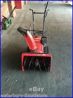 Thematic photo of a Honda HS 622 snow blower in action on a snowy driveway