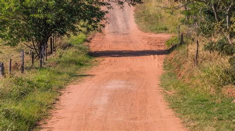 Thematic photo of a tractor on an asphalt road vs. a dirt road