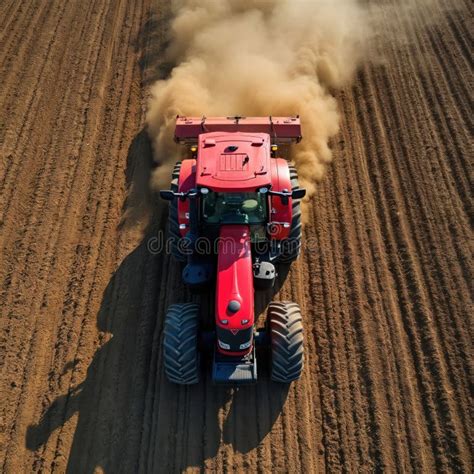 Thematic photo of dust rising from agricultural machinery in a field