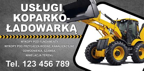 Mapa przedstawiająca lokalizacje firm świadczących usługi koparko-ładowarką w Polsce