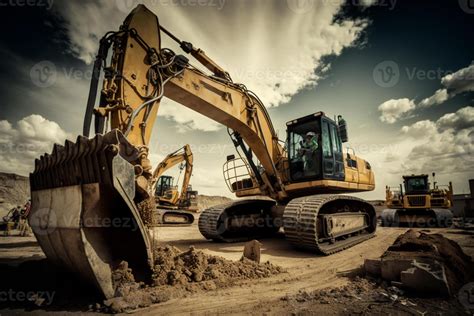 Thematic photo of an excavator working on a construction site