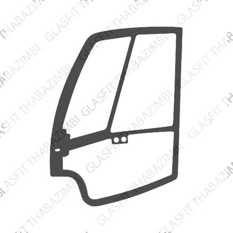 Schematic drawing of the lower door glass for JCB JS130