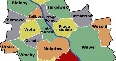 Mapa z zaznaczonymi głównymi dzielnicami Zawiercia, gdzie dostępne są oferty minikoparek