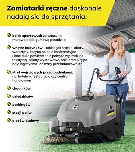 infografika przedstawiająca różne typy zamiatarek (ręczne, spalinowe, elektryczne, samojezdne, uliczne)