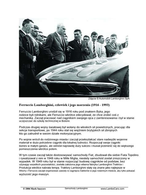 Zdjecie Ferruccio Lamborghiniego na tle jego ciągnika