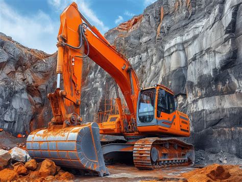 Thematic photo of a large excavator at a construction site