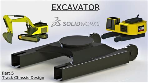 Detailed diagram comparing wheeled and tracked excavator chassis