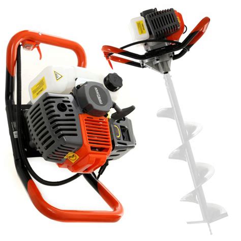 Zdjęcie profesjonalnego świdra spalinowego w akcji