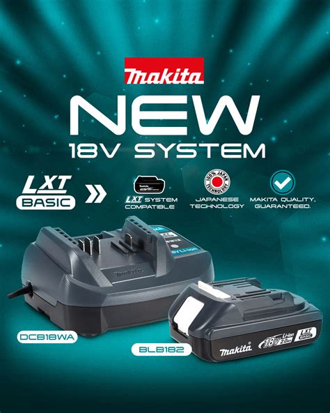 Infographic showing the advantages of Makita LXT battery technology
