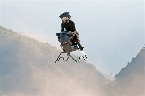 Thematic photo of the Volonaut Airbike, possibly with a starry background or reminiscent of sci-fi aesthetics