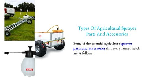 Infographic showing the components of an agricultural sprayer