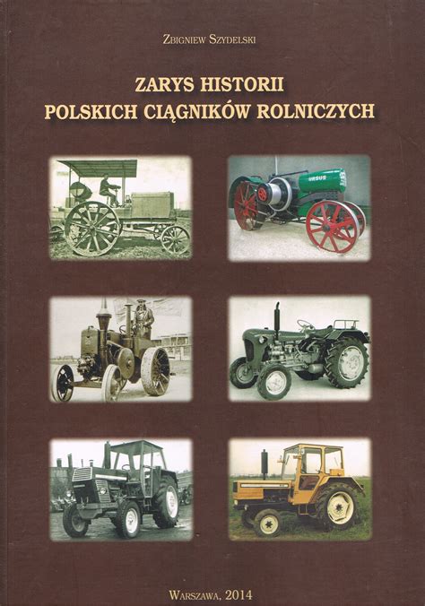 Ilustracja przedstawiająca różne modele starych ciągników rolniczych, w tym Ursusa, Zetor i MTZ.