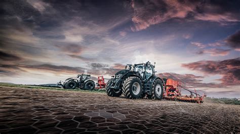 Thematic photo of a modern Valtra tractor working in a field