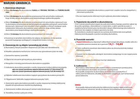 infografika przedstawiająca warunki gwarancji
