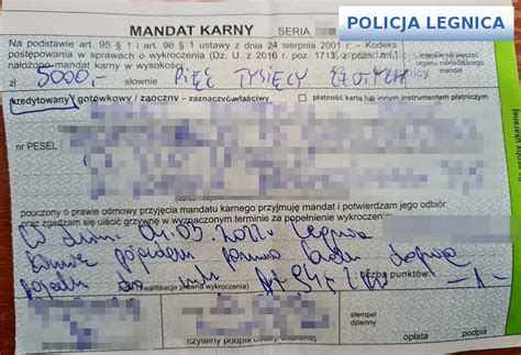 Mandat za brak przeglądu