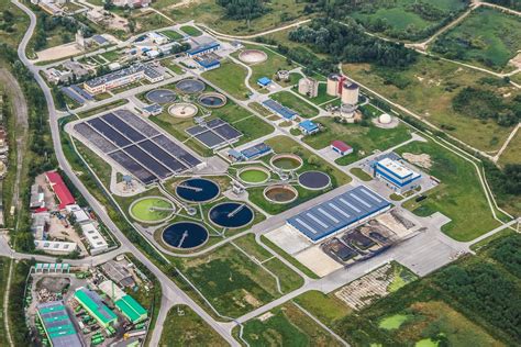 zdjęcie z lotu ptaka na oczyszczalnię ścieków w Świebodzinie