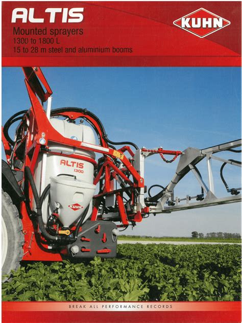 Infographic showing the flow of liquid in the KUHN ALTIS 2 sprayer