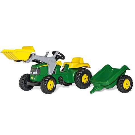 Zabawkowy traktor na pedały John Deere RollyJunior z ładowaczem i koparką