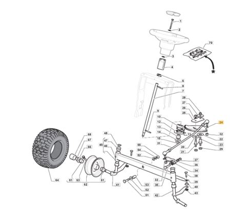Schematyczna ilustracja układu napędowego traktorka kosiarki Stiga